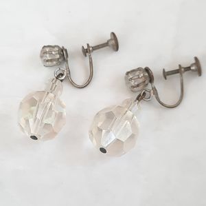 🍄 Vintage Dangly AB Crystal Earrings